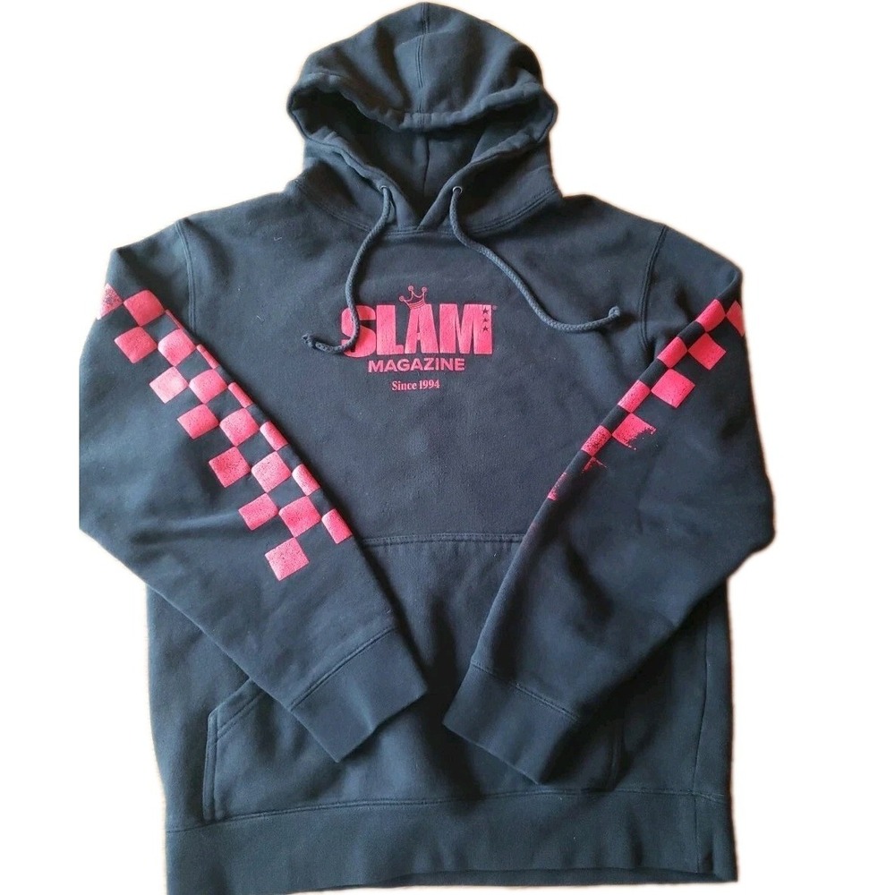 Slam Magazine Men's‎ Hoodie Black KING OF HOOPS Respect The Game Sz S